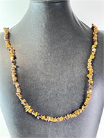 40" SX-925 Sterling Tiger Eye Necklace 69 Grams