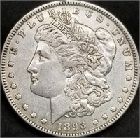 1893-P US Morgan Silver Dollar XF/AU Better Date