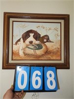 Cute Painting of Puppy w/ Duck