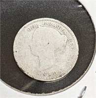 1888 Canadian Sterling Silver 10-Cent Dime Coin