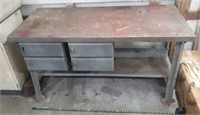 Metal Frame Work Bench with Storage