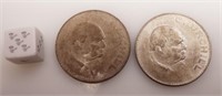 *2 pièces de monnaie Churchill 1965