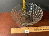 Vintage Pressed Glass Punch Console Bowl