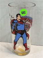 Superman Pepsi character glass 1975