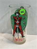 Joker Pepsi character glass 1976.