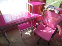 4 pc pink office set
