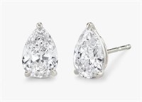 14k Gold Pear Shape 2.30 ct Lab Diamond Earrings