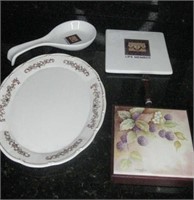 Two Trivets, Spoon Rest & Serving Dish