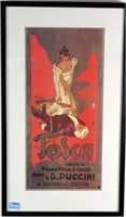 "TOSCA" OPERA PRINT - FRAMED AND MATTED