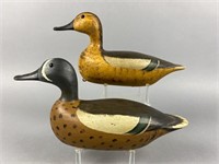 Jim Slack Pair of Blue-Winged Teal Duck Decoys,