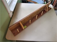 Barnwood peg shelf