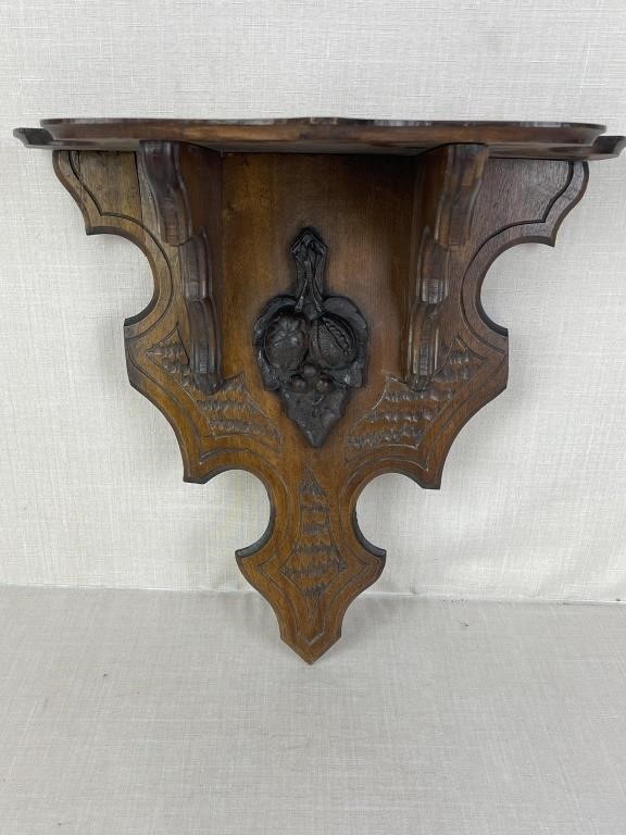 Antique Victorian Walnut Wall Shelf