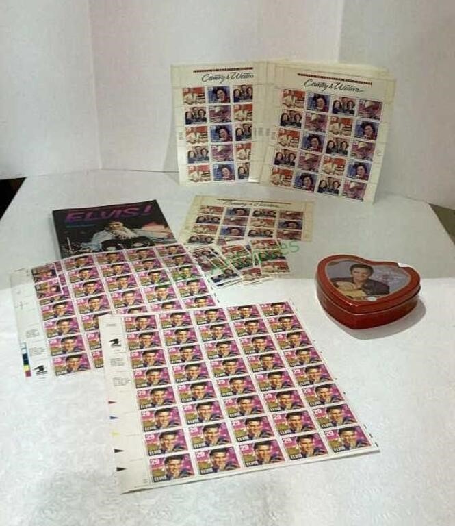 Elvis Presley and country and western stamps also