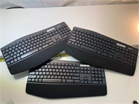 Lot of 3 Logitech K850 Keyboards - No Dongle