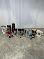 Novelty coffee mugs and travel mugs, shot