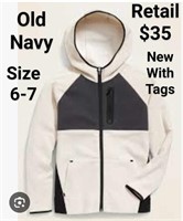NEW Boys Old Navy Dynamic Fleece Hoodie 6/7 $35