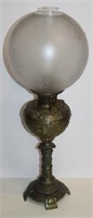 Vintage Oil Lamp with Frosted Glass