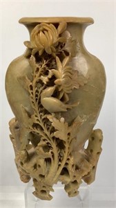 Carved Chinese Soapstone Vase