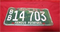 1965 Idaho License Plate