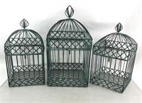 (3) Wire Cage Decorative Boxes
