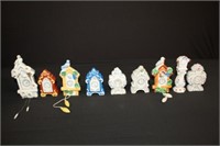 9pc Miniature Antique China Clocks made