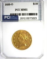 1856-O Gold $10 MS61 LISTS $62500 IN 60