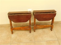 Collapsable wooden side tables 17X17X18