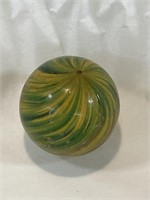 Vintage Onionskin Marble Green Yellow, some