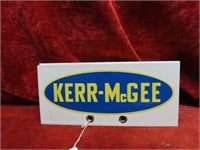Kerr-McGee Porcelain oil pipeline sign.