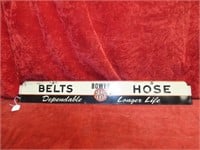 31"x4.25" Bowes Belt hose tin sign.