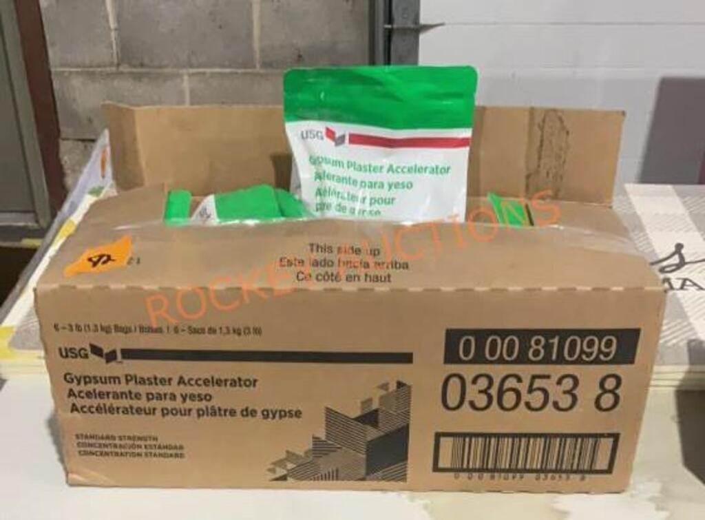 Case Gypsum plaster accelerator