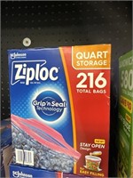 Ziploc QT storage bags 216 ct