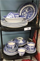 28PC COLLECTION OF BLUE WILLOW DISH WARE