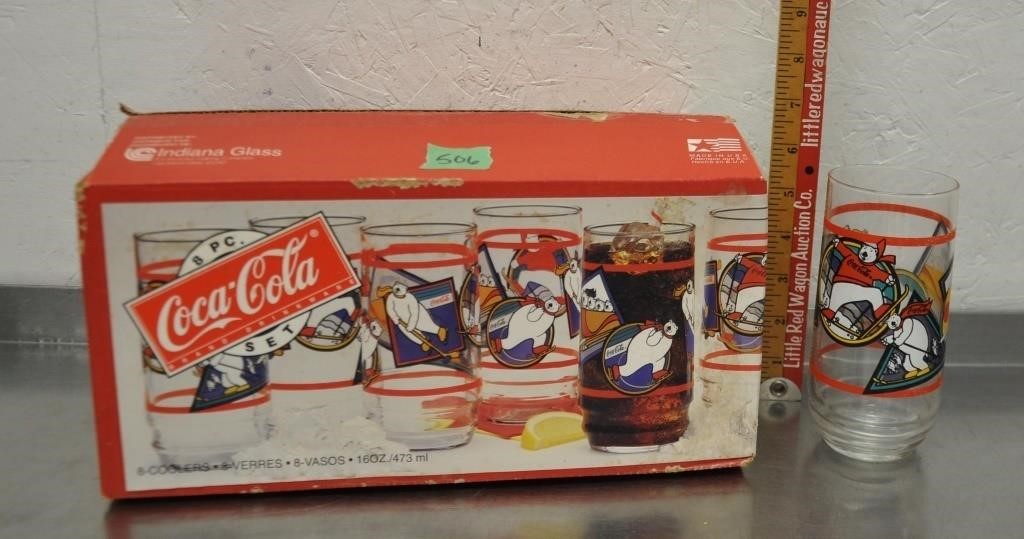 Package of 8 collectible Coke glasses