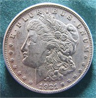 1921-S U.S. MORGAN SILVER DOLLAR COIN