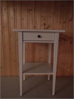 White Side Table 1 Drawer