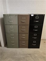 3-Metal File Cabinets