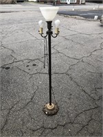 Vintage cast base metal decorative floor lamp