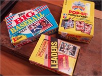 Three unopened boxes of baseball cards: 1987