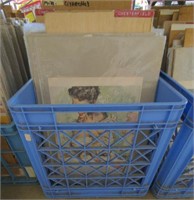 (AB) Crate of vtg advertising