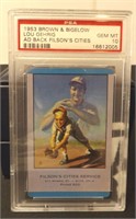 Pga 1953 Brown & Bigelow Gem Mt 10 Lou Gehrig