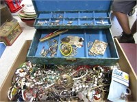 box of Jewelry. Necklaces, earrings, etc.