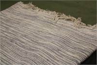 8'x10' Cotton Flat Weave Rug Gray & White Unused