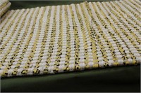 5'x8' Cotton Flat Weave Rug Gold Black & white Unu