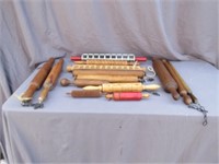 WOOD ROLLING PINS, PASTA ROLLERS, METAL ROLLING