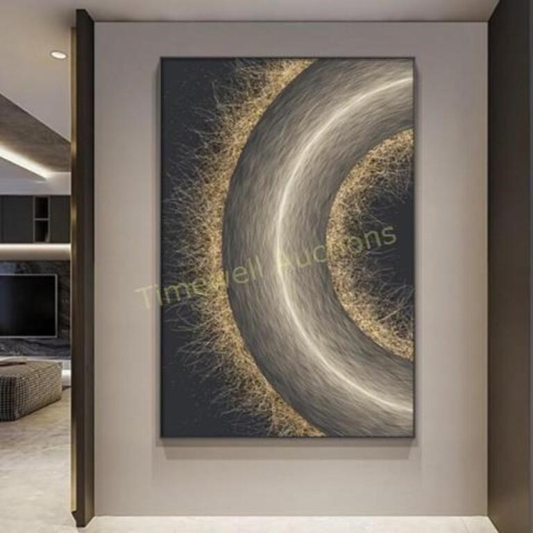 Abstract Gold Canvas Wall Art  16*24in