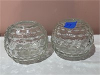 Clear Glass Candle Holders