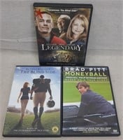C12) 3 DVDs Movies Sports Drama Moneyball