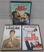 C12) 3 DVDs Movies Comedy Dr Dolittle Liar Liar