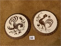 ROOSTER WALL PLAQUES